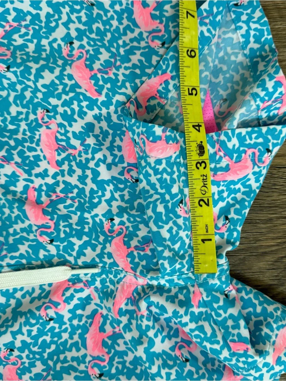 Chubbies Youth L 14/16 Swim Trunks Blue/Pink Flamingos 3 pockets 4” inseam